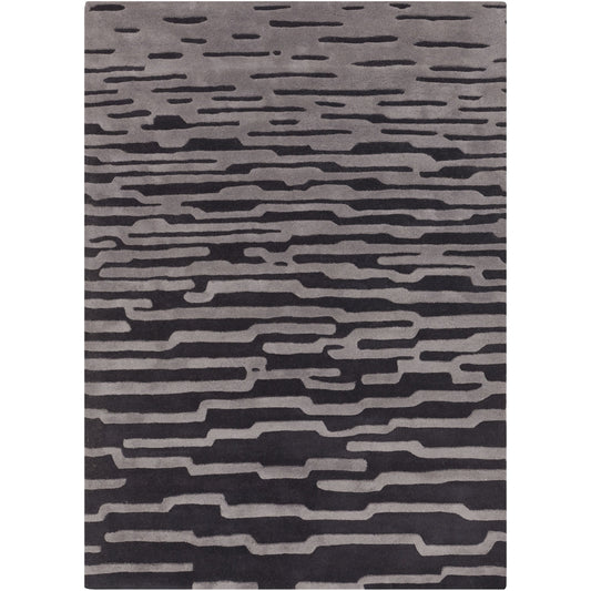 HQL-8019 Rug by Surya in black, gray. Made from 100% new zealand wool in a unique style.