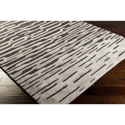 HQL-8019 Rug by Surya in black, gray. Made from 100% new zealand wool in a unique style.