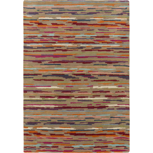Harlequin Rug - 15630 by Surya in brown, red, rose, aqua, dark blue, burnt orange. Made from 100% new zealand wool in a unique style.