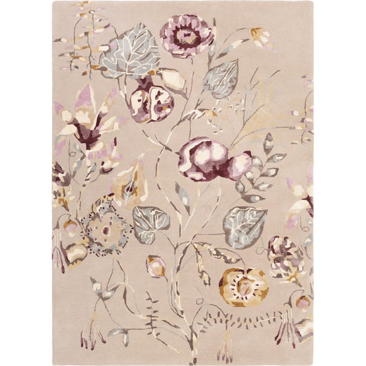 Harlequin Rug - 25104 by Surya in burgundy, mauve, dusty pink, medium brown, light slate, charcoal. Made from 62% wool, 38% viscose in a unique style.