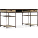 St. Armand Writing Desk by Hooker Furniture. Made from acacia solids with round metal tube, metal sheet in a modern style.