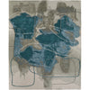 Blue, Gray, Ivory / 2' x 3'