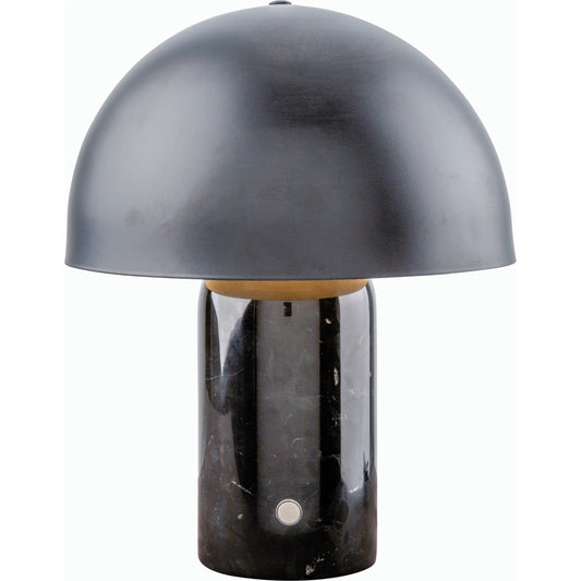 Herbage Table Lamp - 528792 by Livabliss in body: black, base: black, shade (outside): black, shade (inside): white, cord: black and naturalnatural. Made from marble, linen in a modern style.