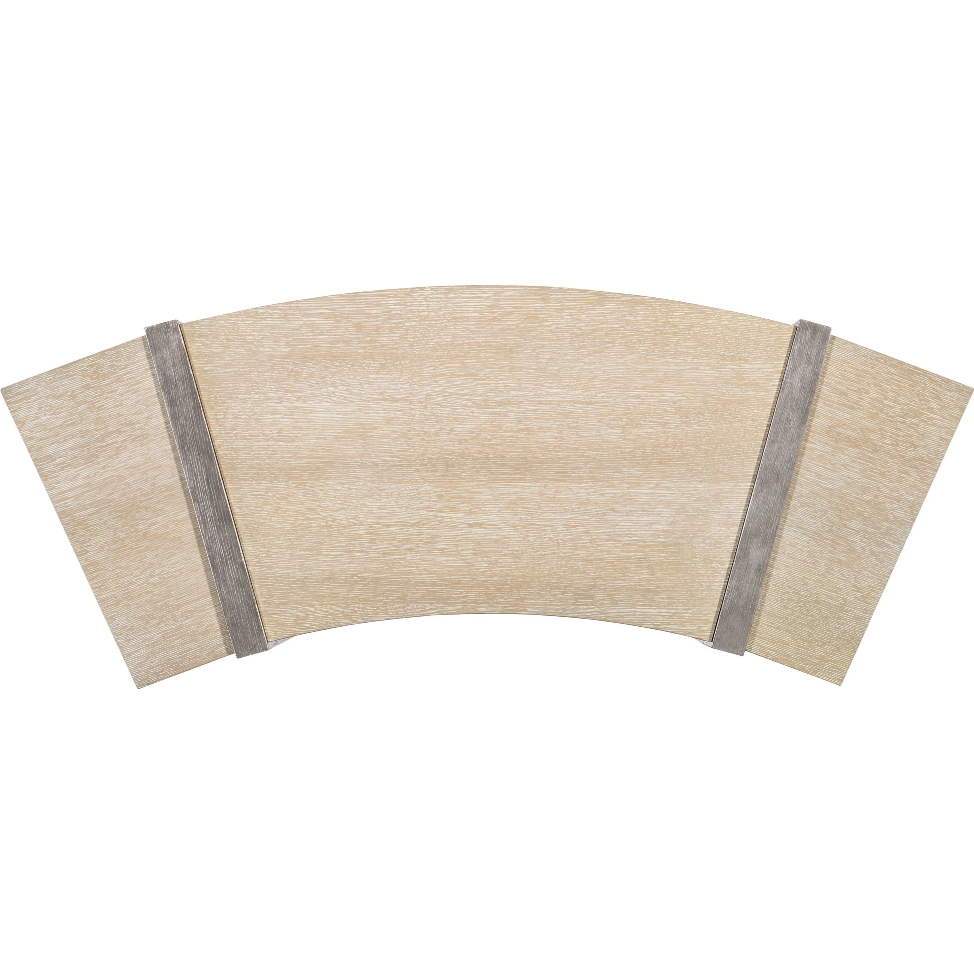 Melange Selleck Writing Desk by Hooker Furniture in light wood, silver. Made from oak veneers with silver leaf in a modern style.