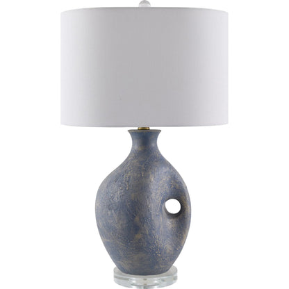 Haria Accent Table Lamp by Livabliss. Made from resin, crystal, linen, polyester in a unique style.