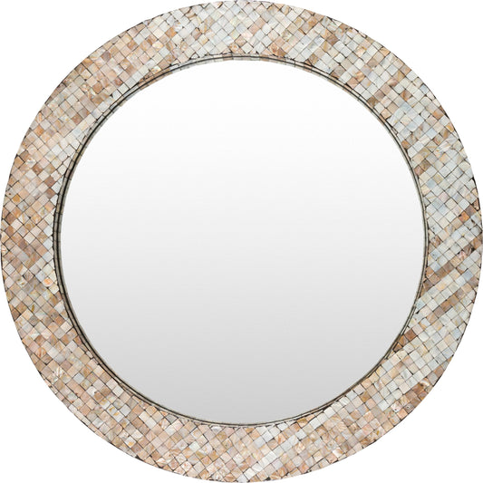 Hornbrook Accent Mirror by Livabliss in multi and mother of pearl finish. Made from mdf in a coastal style.