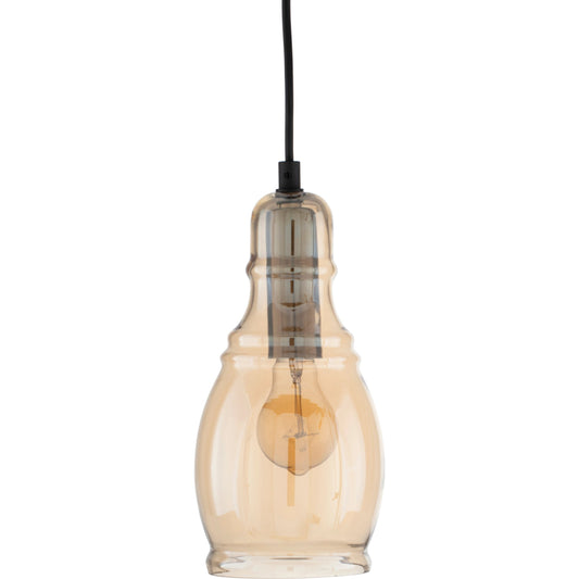 Harold Pendant by Surya in fixture: champagne, base: gold, cord: black and tinted. Made from fixture: glass in a modern style.
