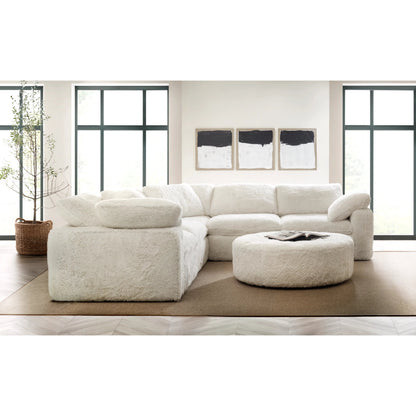 Barefoot 5-Seat Sectional by Hooker Furniture in white. Made from 100% polyester in a transitional style.