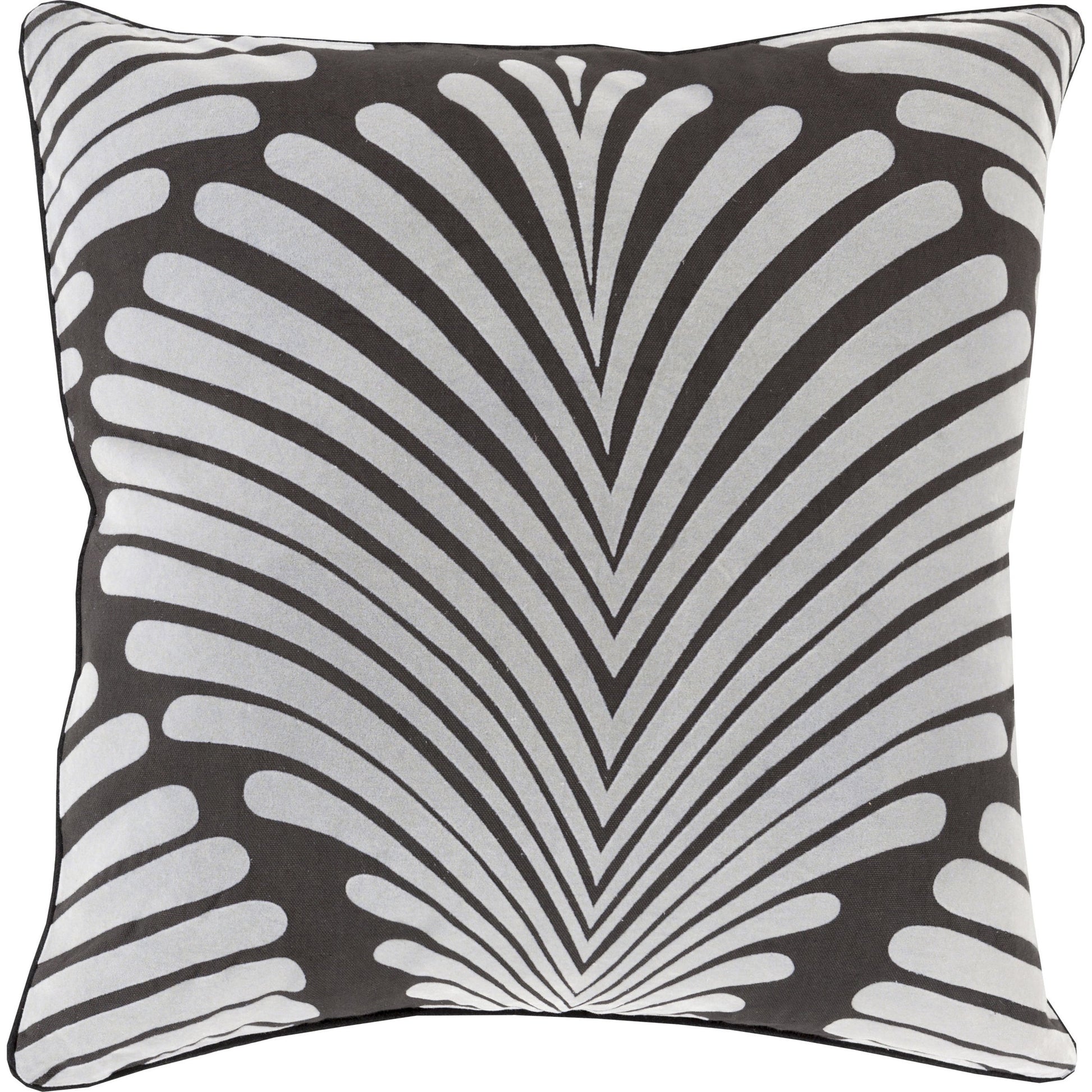 Hortense Pillow - 13453 by Surya in light slate, black. Made from 100% cotton in a modern style.