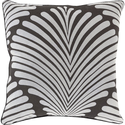 Hortense Pillow - 13453 by Surya in light slate, black. Made from 100% cotton in a modern style.