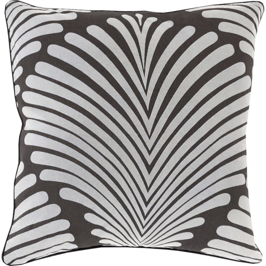 Hortense Pillow - 13453 by Surya in charcoal, light gray. Made from 100% cotton in a modern style.