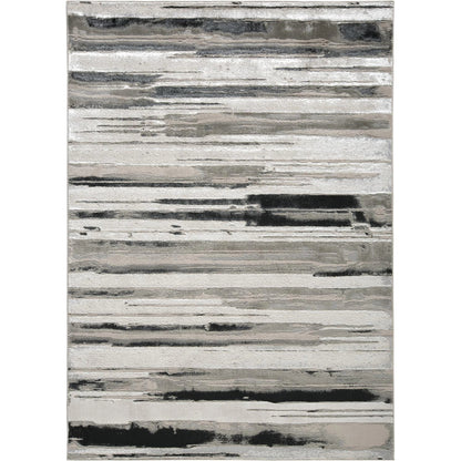 Micah Rug - 3049F by Feizy in silver, gray, black. Made from polyester, polypropylene in a unique style.