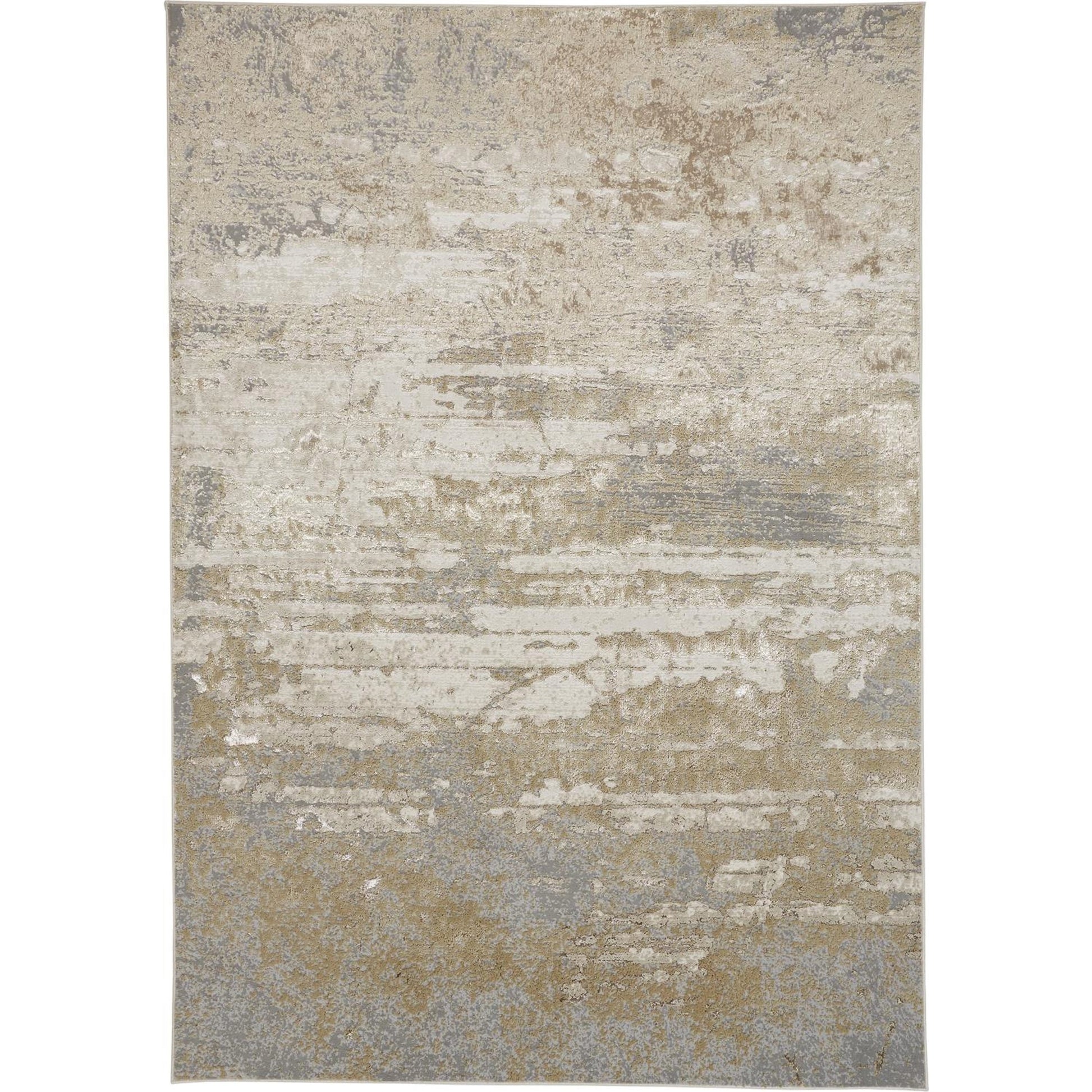 Aura Rug - 3567F by Feizy in ivory, gold, gray. Made from polyester, polypropylene in a unique style.
