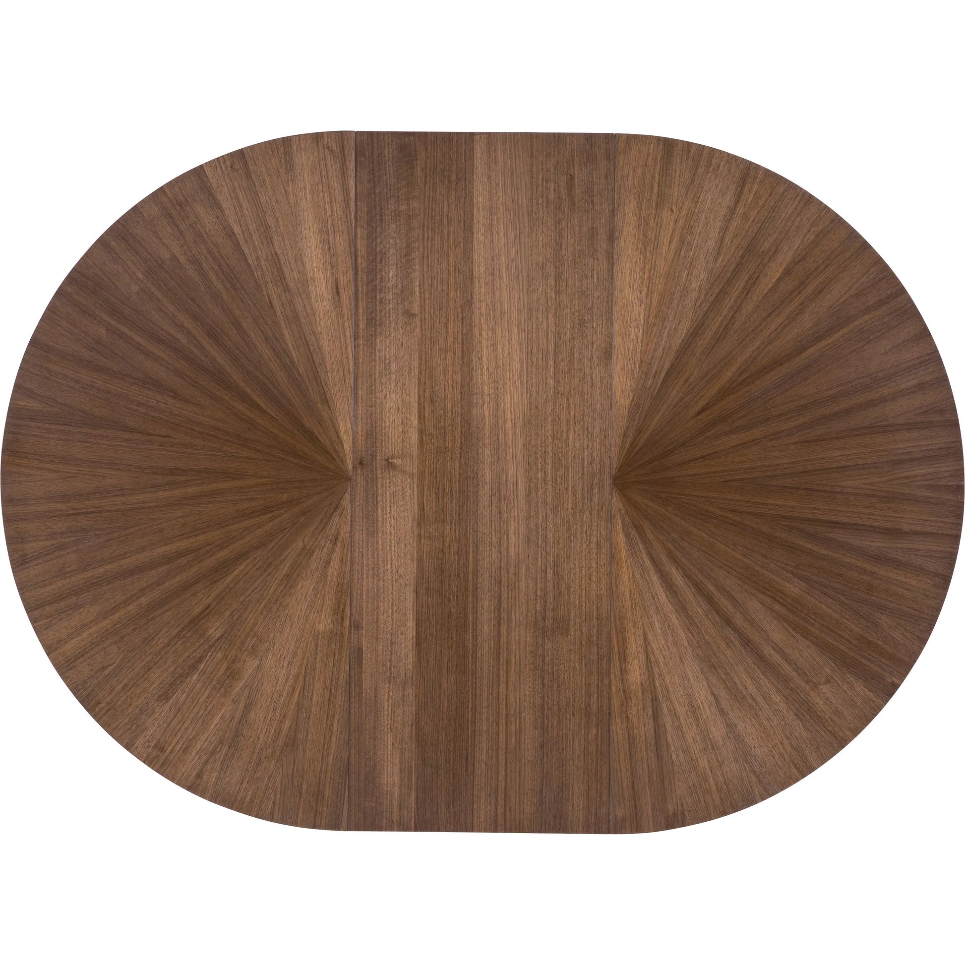 Eleana Round Dining Table with One 20-inch Leaf by Hooker Furniture in light caramel, sunlit bronze metal. Made from walnut veneers, metal in a modern style.