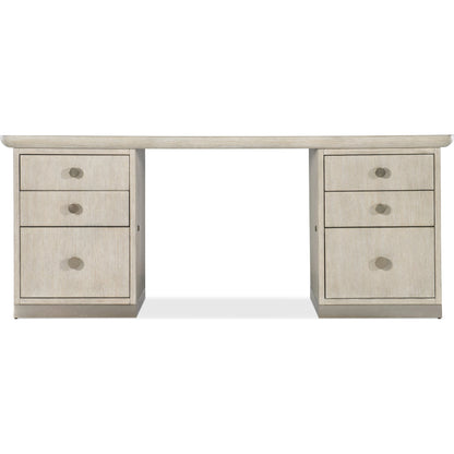 Modern Mood Executive Desk by Hooker Furniture. Made from oak veneers, metal in a modern style.