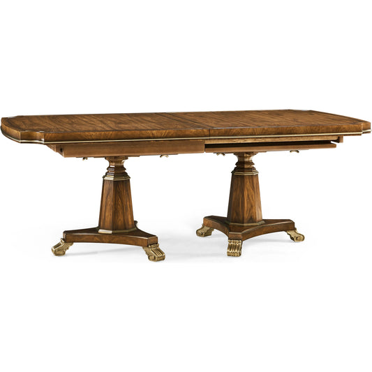 001 SI-2446832 | Primary Silo | Viceroy Rectangular Dining Table by Jonathan Charles in viceroy brown santos. Made from local mahogany, brass, santos rosewood crown veneer in a unique style.