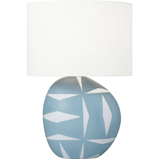 Franz Table Lamp by Visual Comfort & Co. in semi matte lavender. Made from ceramic in a unique style.