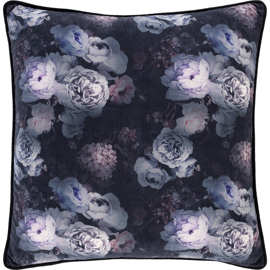 Horticulture Pillow - 33095 by Surya in black, gray, slate, light gray, lilac. Made from 100% polyester in a modern style.
