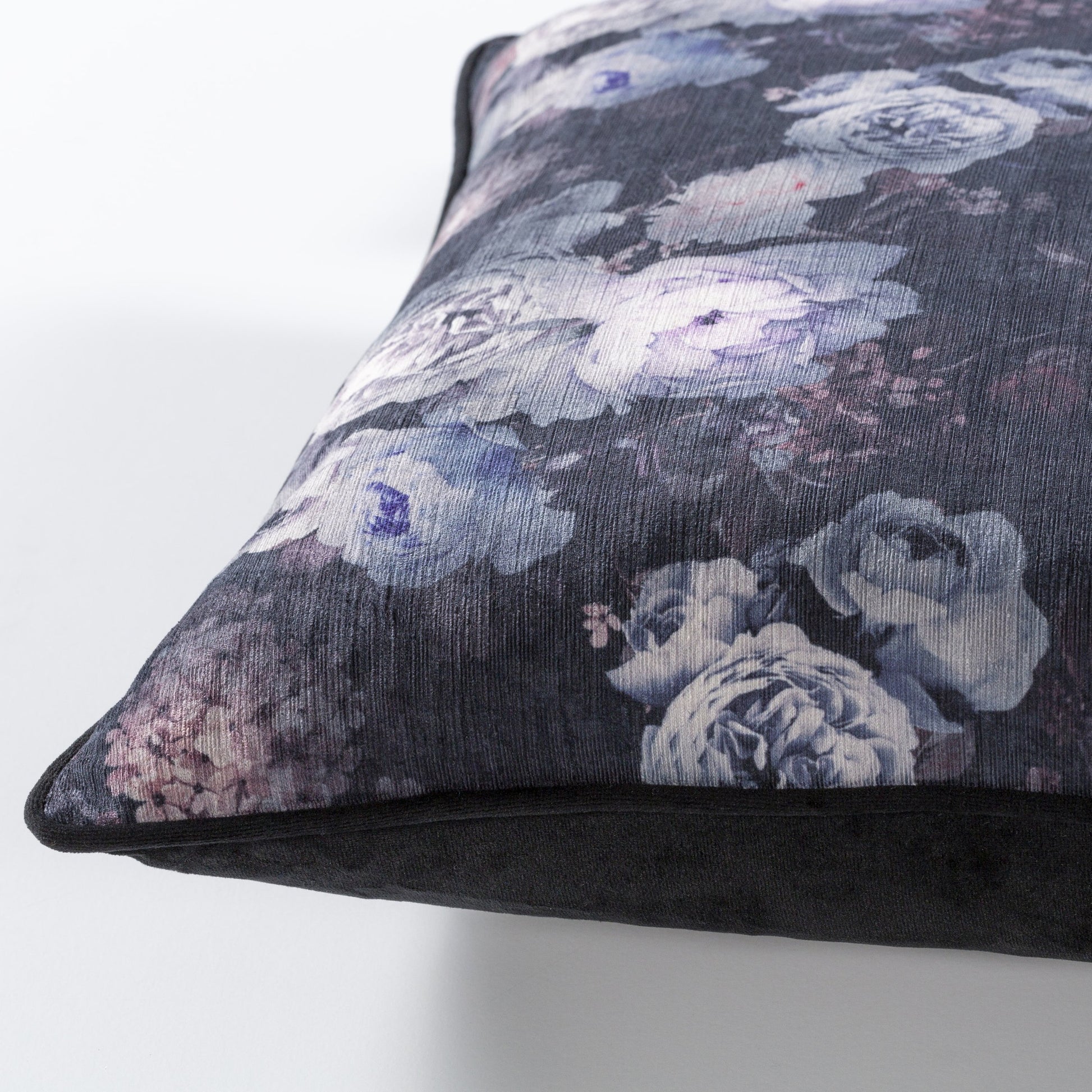 Horticulture Pillow - 33095 by Surya in black, gray, slate, light gray, lilac. Made from 100% polyester in a modern style.