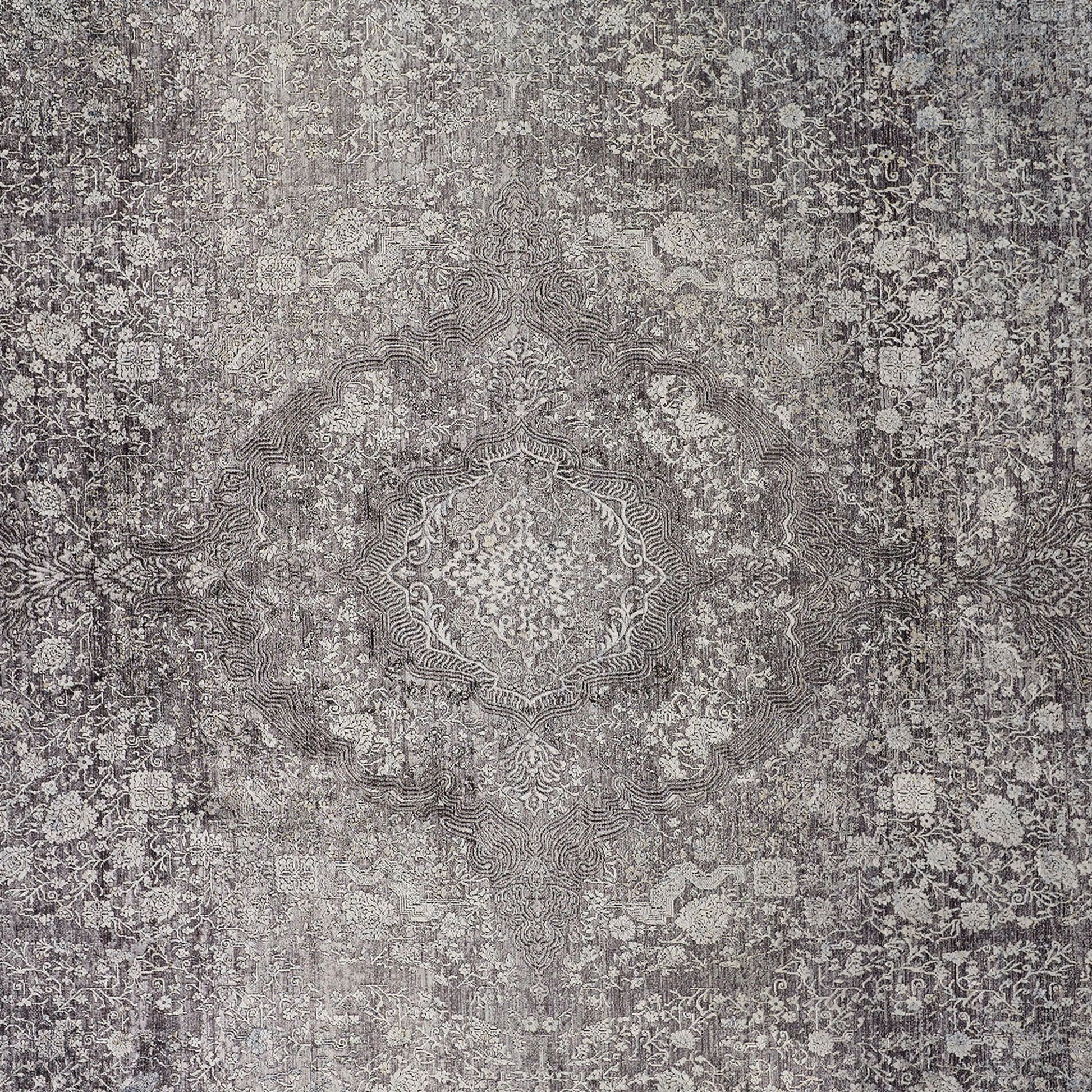 Sarrant Transitional Rug - 3967F by Feizy in gray, silver, ivory. Made from viscose, polyester in a unique style.