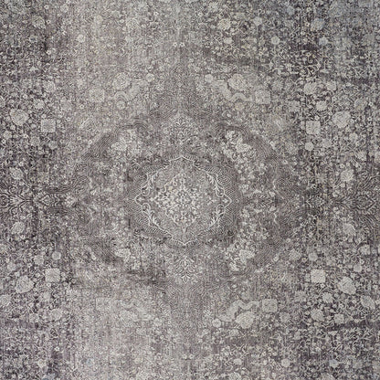 Sarrant Transitional Rug - 3967F by Feizy in gray, silver, ivory. Made from viscose, polyester in a unique style.