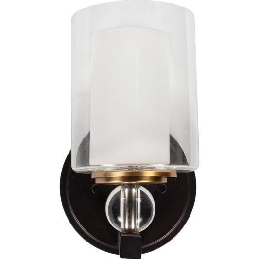 Horatio Wall Sconce - 24032 by Surya in dark brown and matte painted. Made from glass, metal, plastic in a modern style.