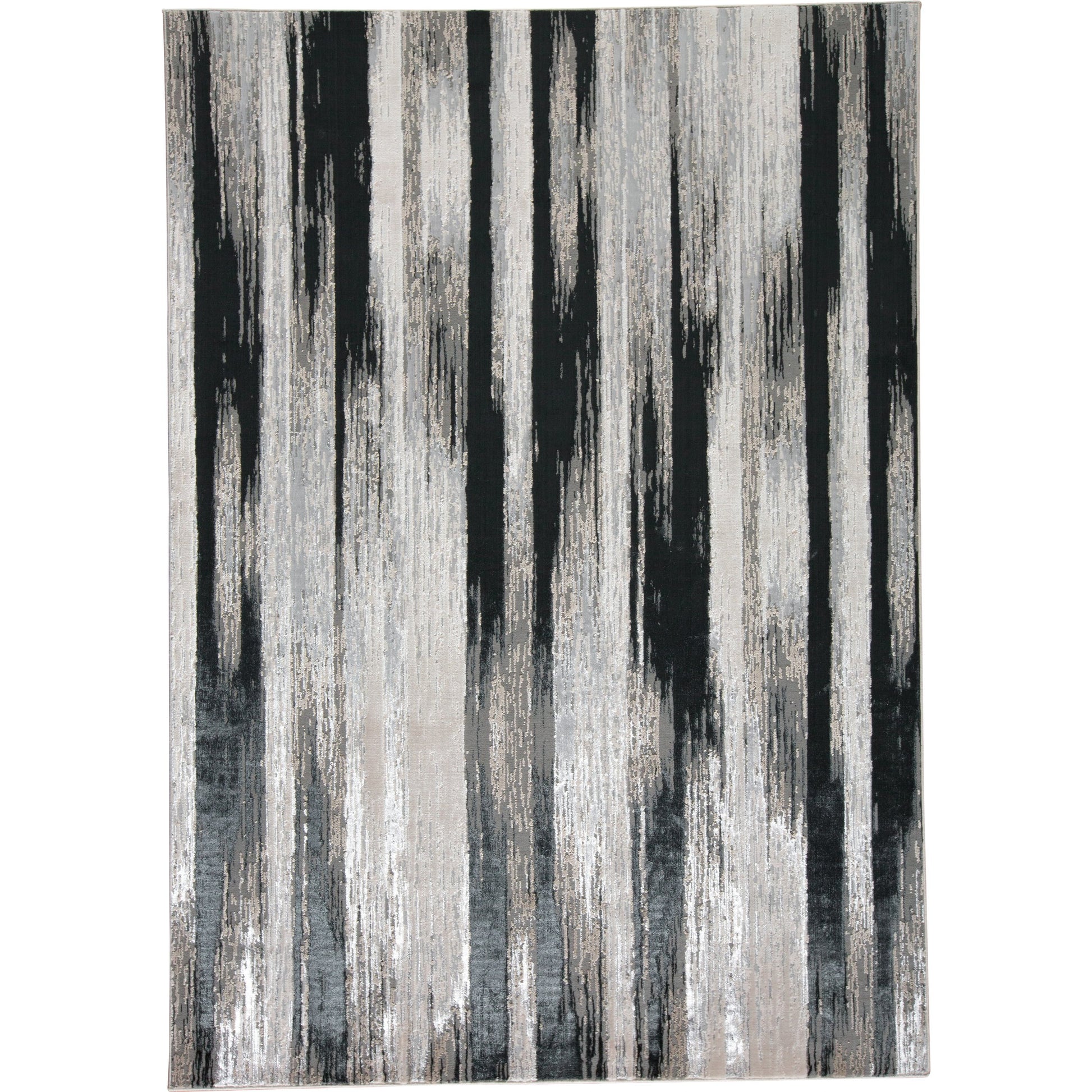 Micah Rug - 3338F by Feizy in black, silver, gray. Made from polyester, polypropylene in a unique style.