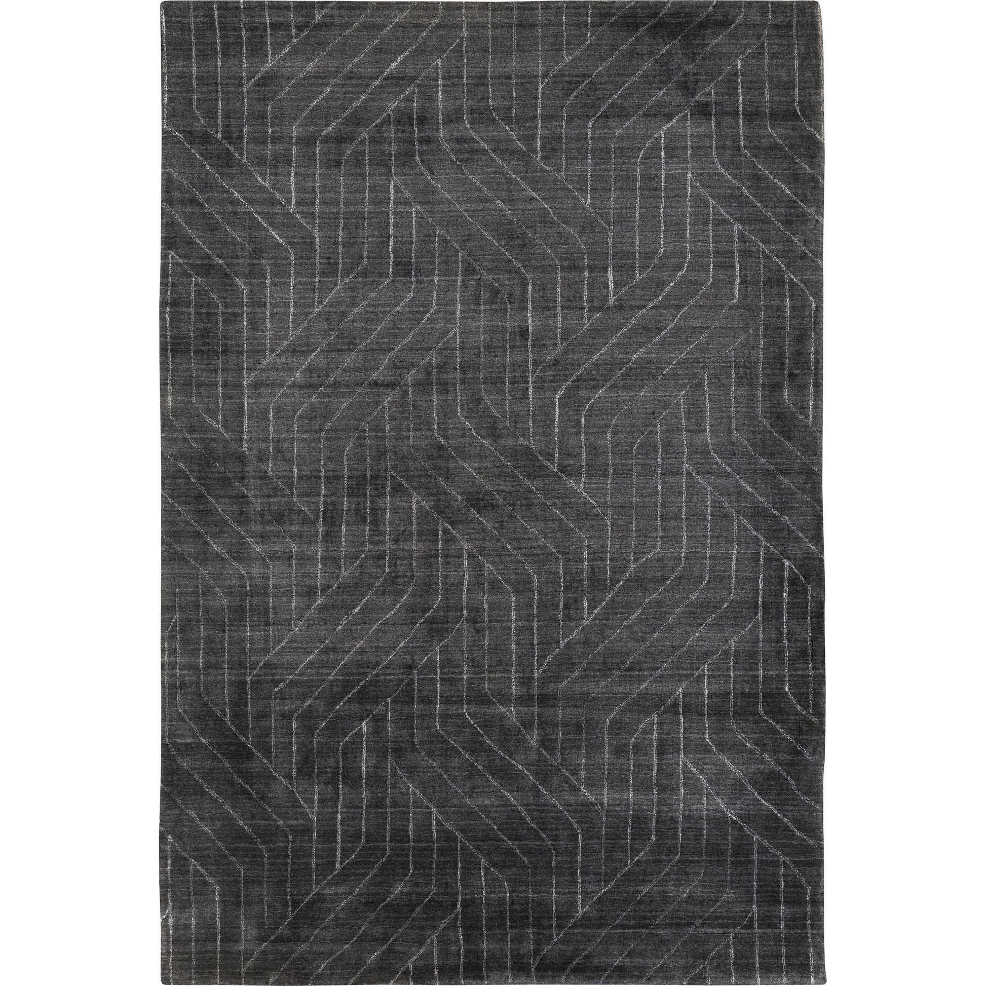 Hightower Rug - 23234 by Surya in charcoal. Made from 100% viscose in a unique style.