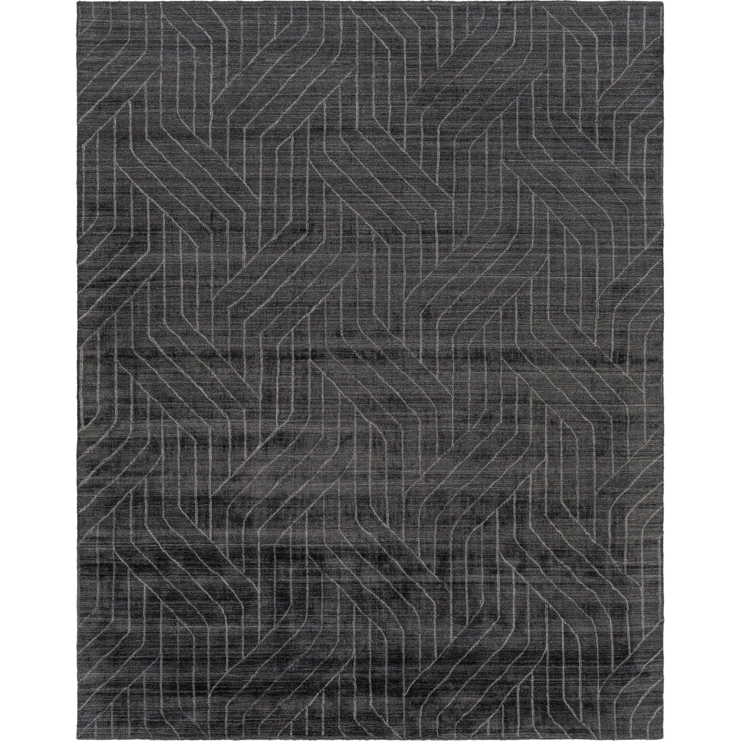 001 102278-26644,102278-26646,102278-26710,102278-26711 | Primary Silo | Hightower Rug - 23234 by Surya in charcoal. Made from 100% viscose in a unique style.