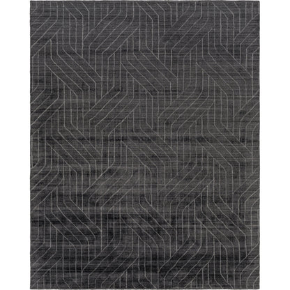 Hightower Rug - 23234 by Surya in charcoal. Made from 100% viscose in a unique style.