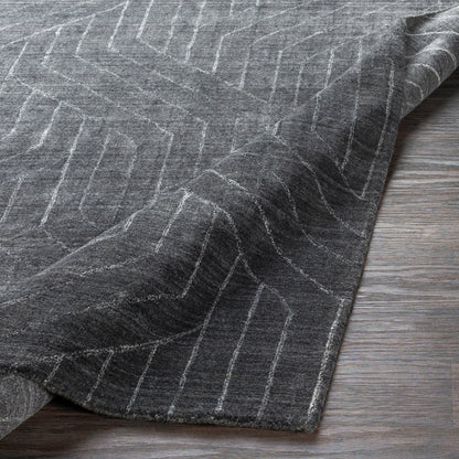 Hightower Rug - 23234 by Surya in charcoal. Made from 100% viscose in a unique style.
