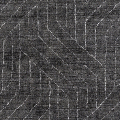 Hightower Rug - 23234 by Surya in charcoal. Made from 100% viscose in a unique style.