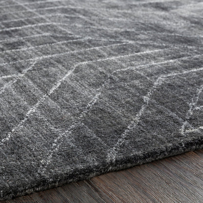 Hightower Rug - 23234 by Surya in charcoal. Made from 100% viscose in a unique style.