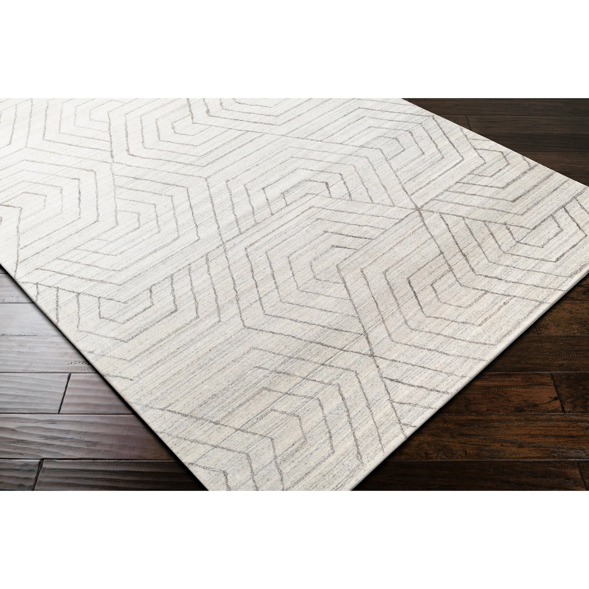 Hightower Rug - 23298 by Surya in charcoal, cream. Made from unique in a unique style.