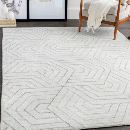 Hightower Rug - 23298 by Surya in charcoal, cream. Made from unique in a unique style.