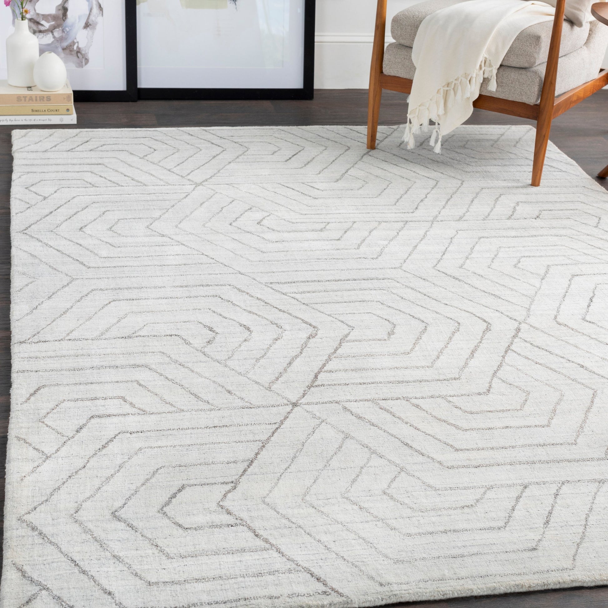 Hightower Rug - 23298 by Surya in ivory/beige. Made from unique in a unique style.