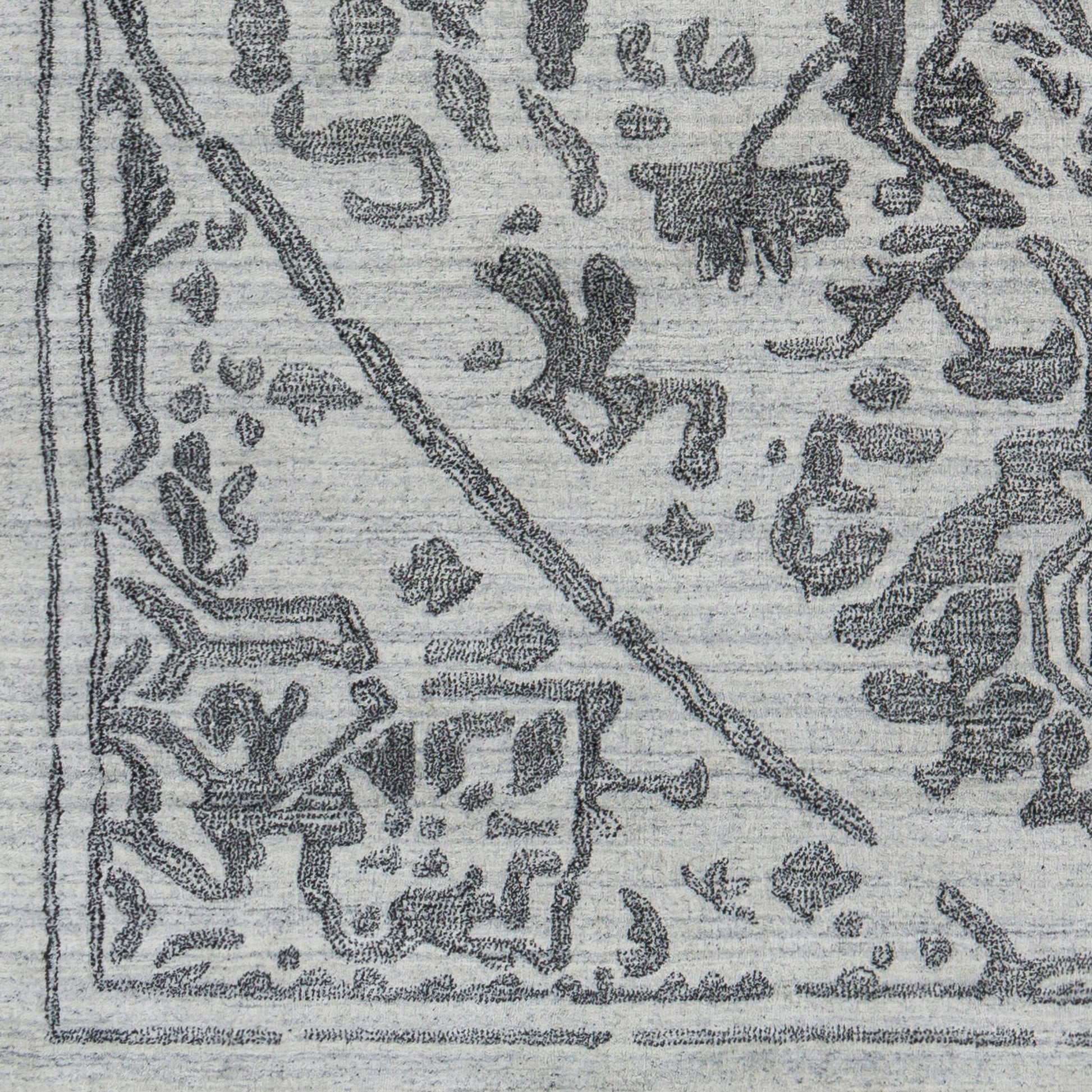 Hightower Rug - 26862 by Surya in light gray, black. Made from 100% viscose in a unique style.