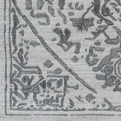 Hightower Rug - 26862 by Surya in light gray, black. Made from 100% viscose in a unique style.