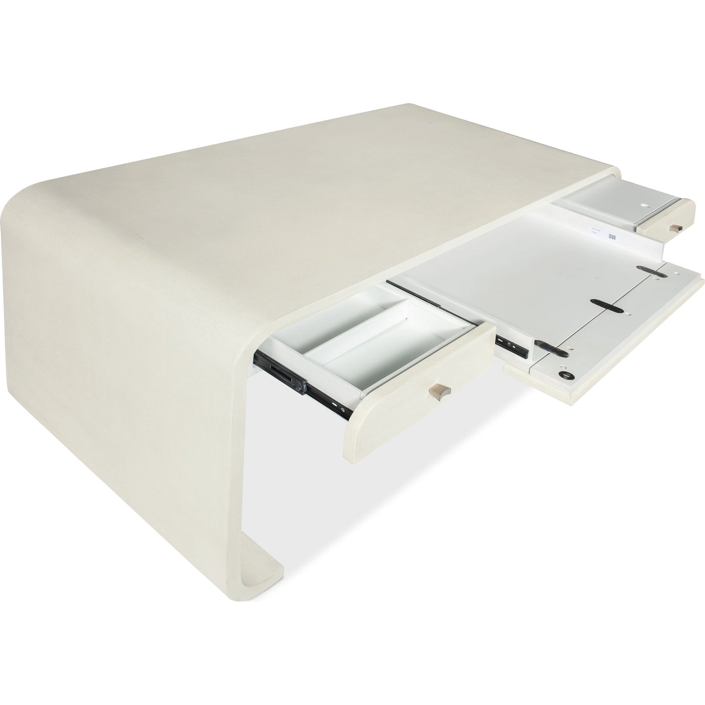 002 SI-1900844 | Additional Silo | Serenity Bayport Writing Desk by Hooker Furniture in sand dollar, champagne. Made from wood, raffia in a modern style.