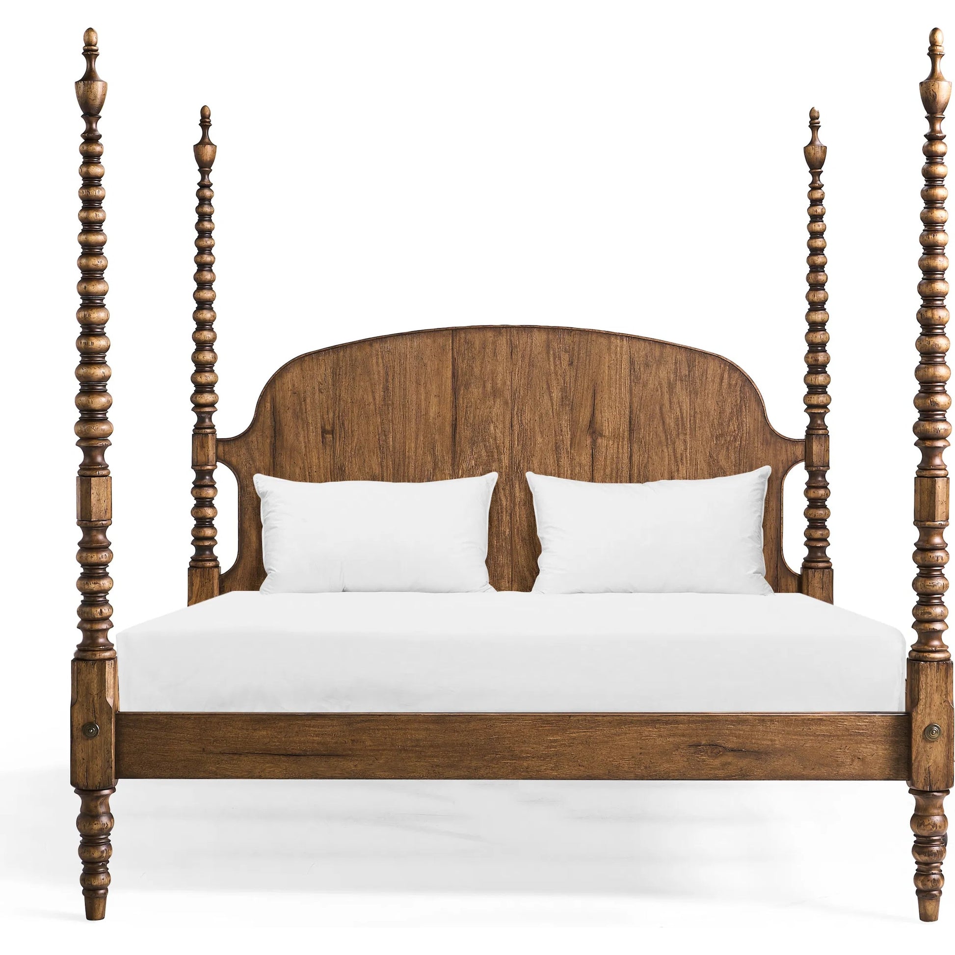 Tamarisk Poster Bed by Jonathan Charles in medium spain walnut. Made from main acacia in a unique style.