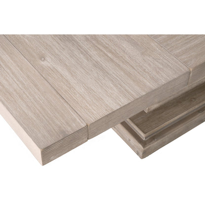 Hudson Square Dining Table by Essentials For Living in natural gray. Made from solid acacia, acacia veneer in a cottage & farmhouse style.