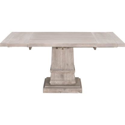 Hudson Square Dining Table by Essentials For Living in natural gray. Made from solid acacia, acacia veneer in a cottage & farmhouse style.