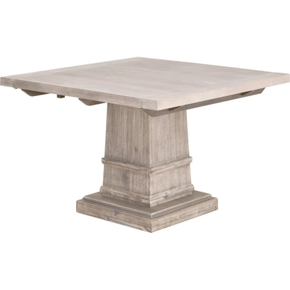 Hudson Square Dining Table by Essentials For Living in natural gray. Made from solid acacia, acacia veneer in a cottage & farmhouse style.