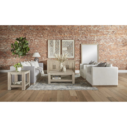Hunter Media Sideboard by Essentials For Living in natural gray acacia. Made from solid acacia wood, acacia veneer, mdf in a transitional style.