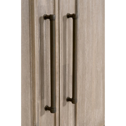 Hunter Media Sideboard by Essentials For Living in natural gray acacia. Made from solid acacia wood, acacia veneer, mdf in a transitional style.