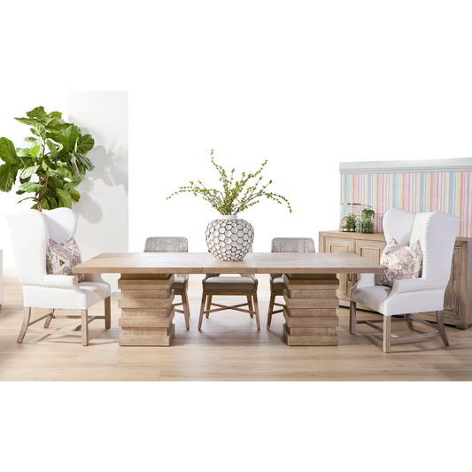 Hunter Media Sideboard by Essentials For Living in natural gray acacia. Made from solid acacia wood, acacia veneer, mdf in a transitional style.