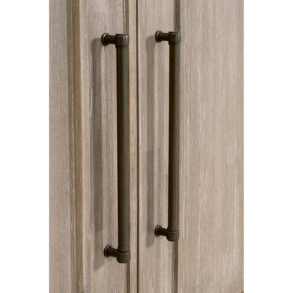 Hunter Media Sideboard by Essentials For Living in natural gray acacia. Made from solid acacia wood, acacia veneer, mdf in a transitional style.