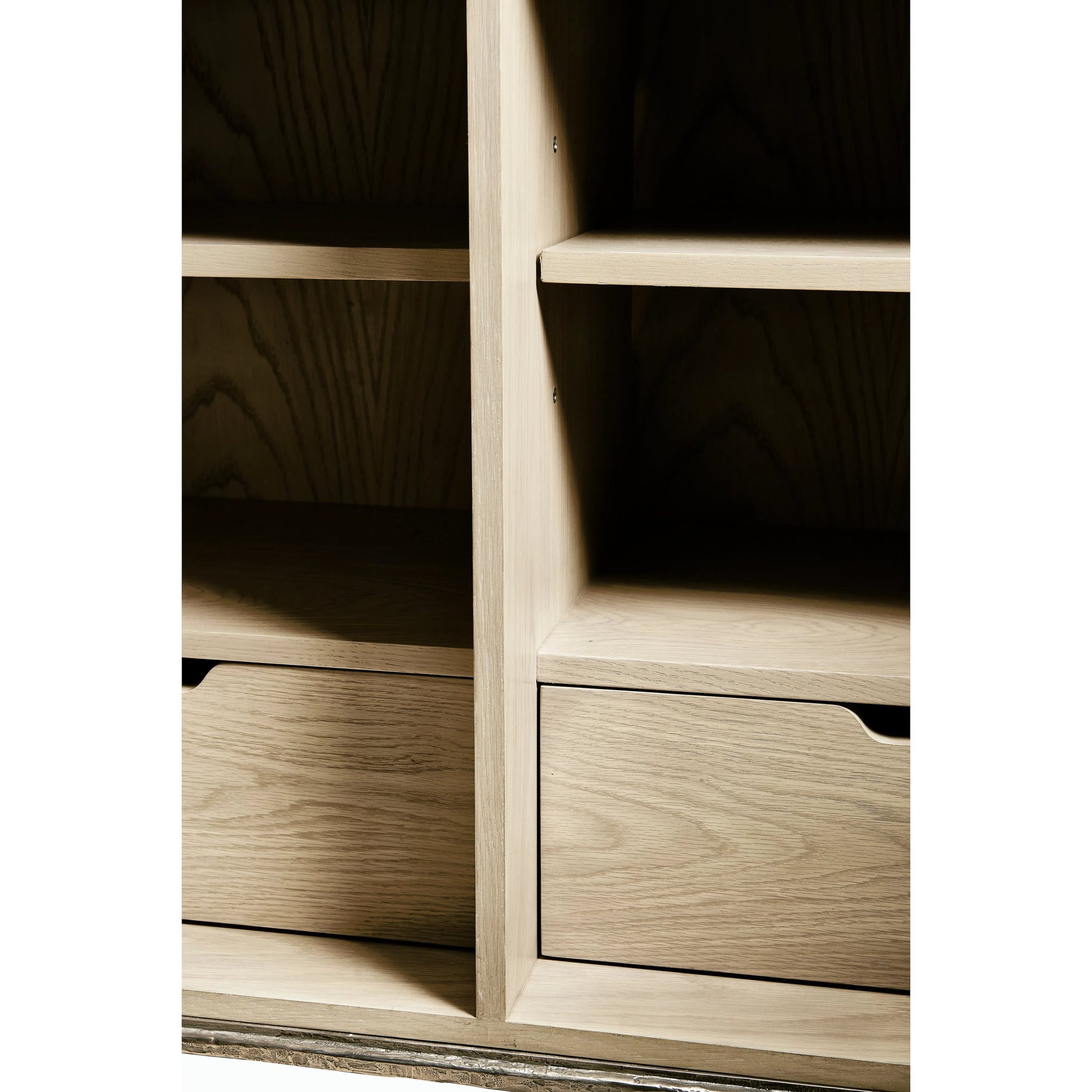 Water Diel Acid Etched Door Chest by Jonathan Charles in bleached oak. Made from oak, cast metal in a modern style.