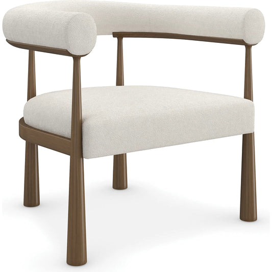 Bali Club Chair by Caracole in retro walnut. Made from walnut in a unique style.