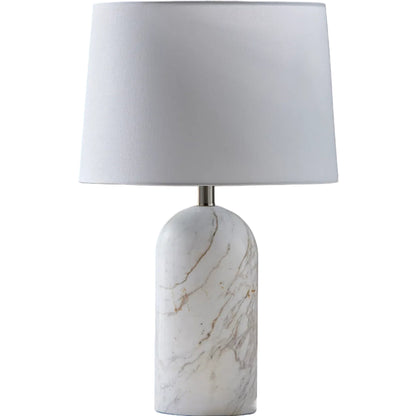 Huriel Accent Table Lamp 626570 by Surya in polishedplated. Made from marble, linen, iron in a unique style.